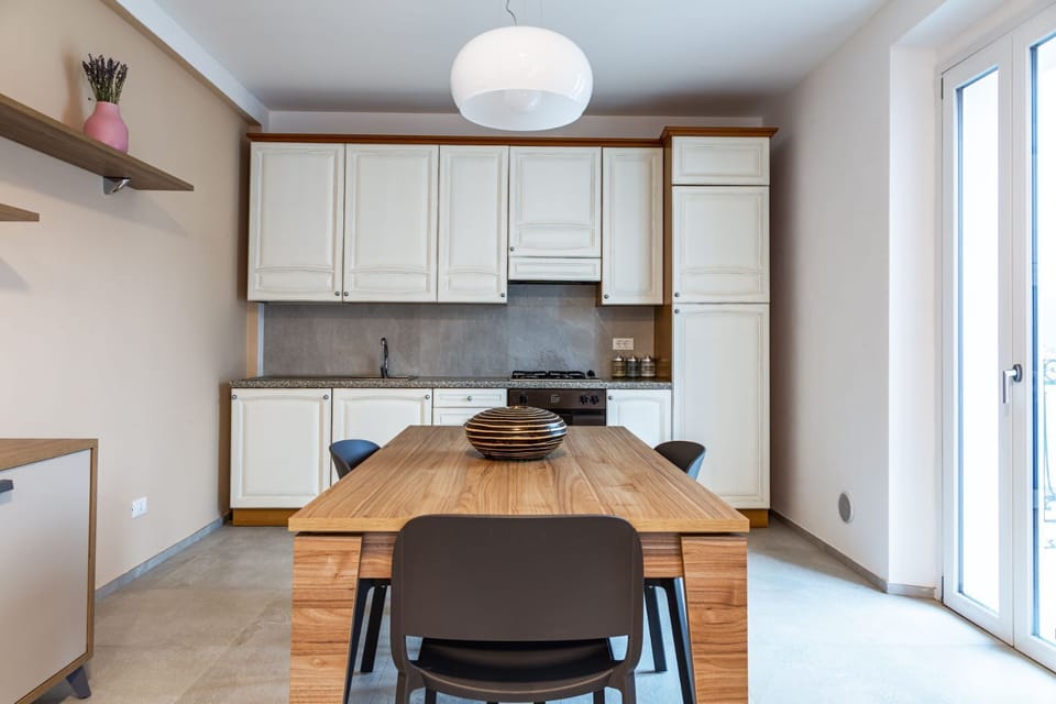 Apartment | Private kitchen | Fridge, microwave, oven, stovetop