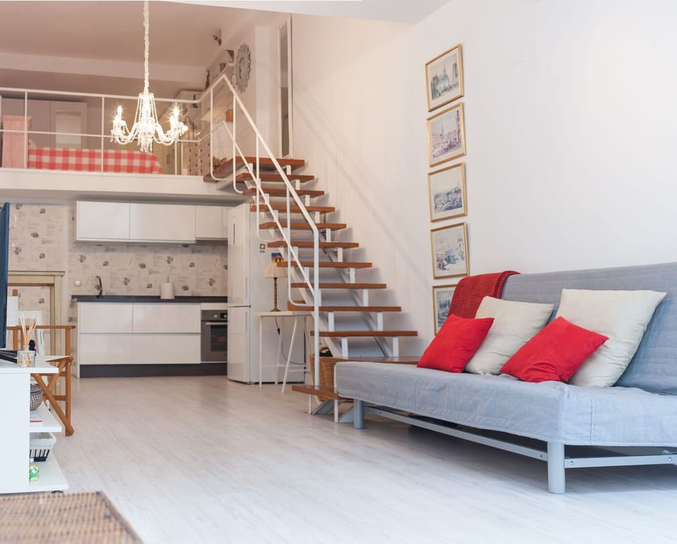 City Apartment, Non Smoking, Kitchen | Living area | 50-inch Smart TV with cable channels