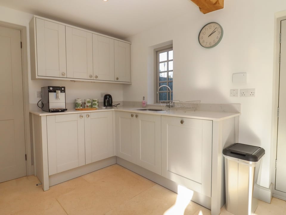 Fridge, dishwasher, electric kettle, toaster