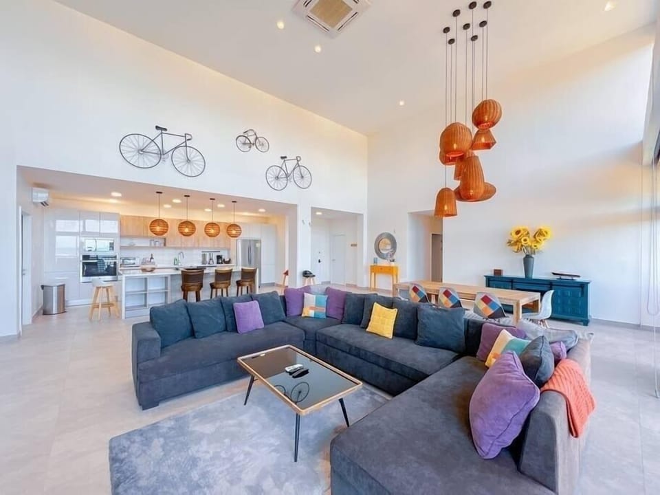 Premium Penthouse | Living area | 60-inch flat-screen TV with digital channels