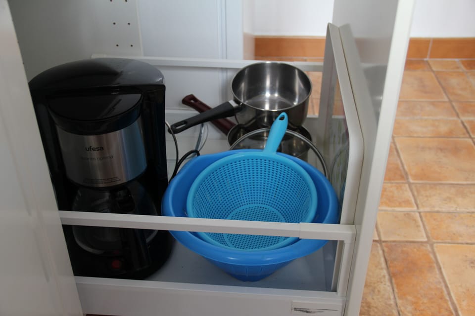 Coffee/tea maker, mini-fridge, microwave, electric kettle