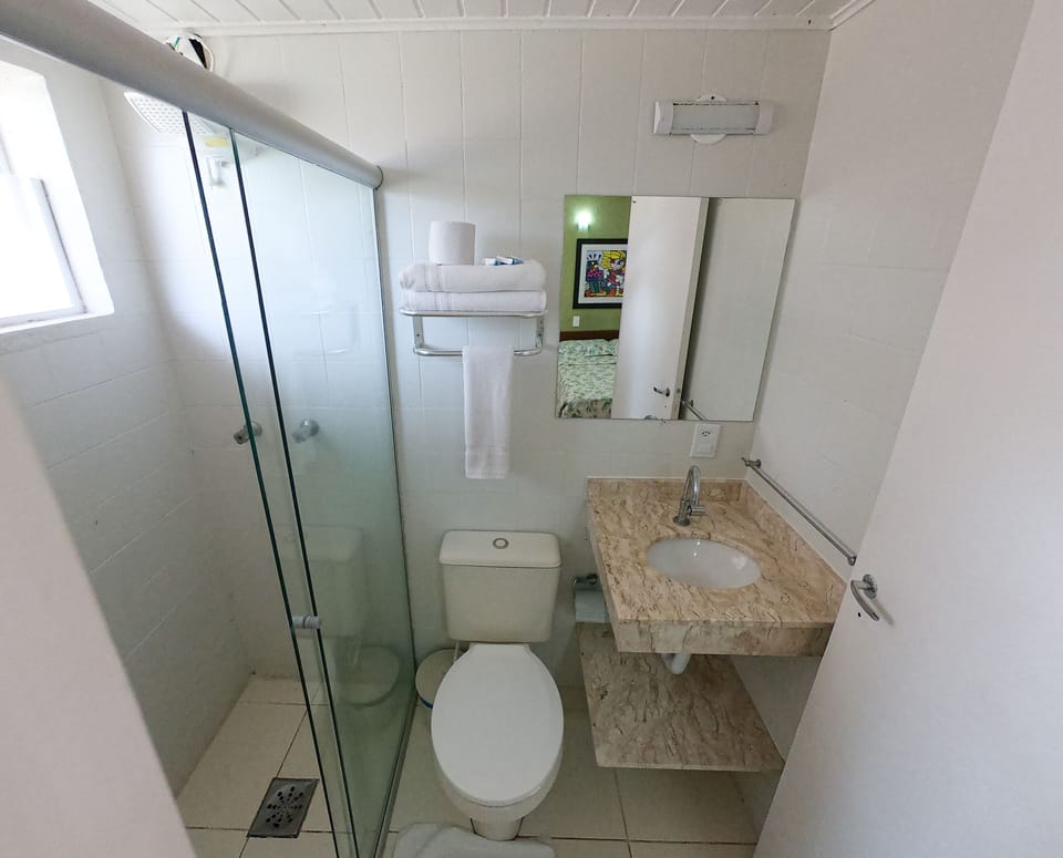 Classic Double or Twin Room | Bathroom | Shower, towels, soap, toilet paper