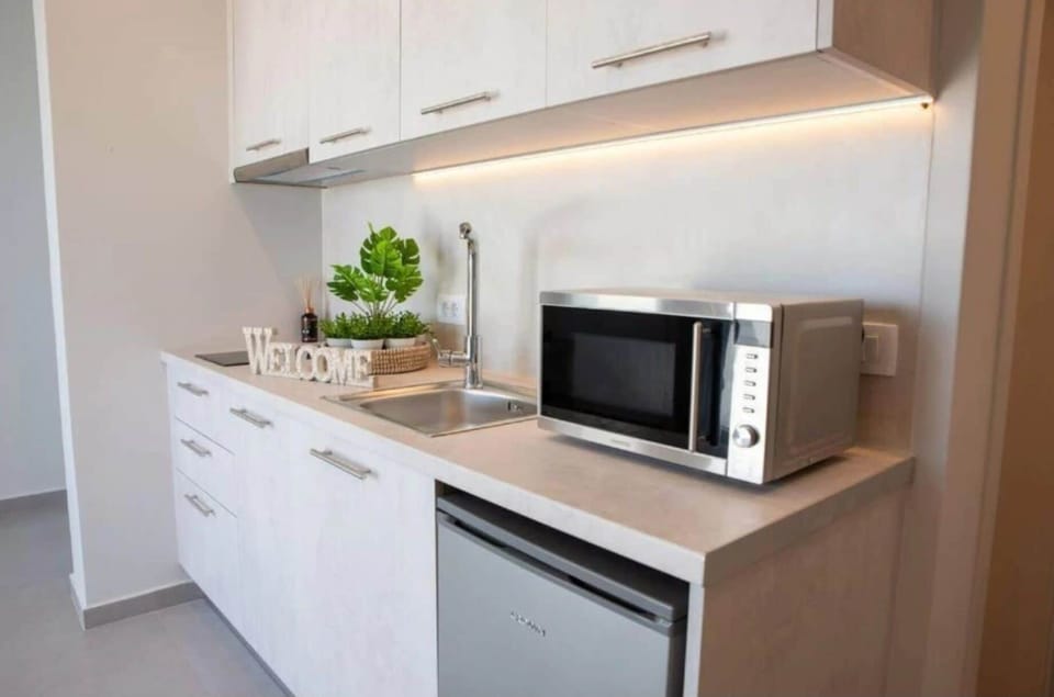 Luxury Apartment | Private kitchenette | Mini-fridge, microwave, stovetop, coffee/tea maker