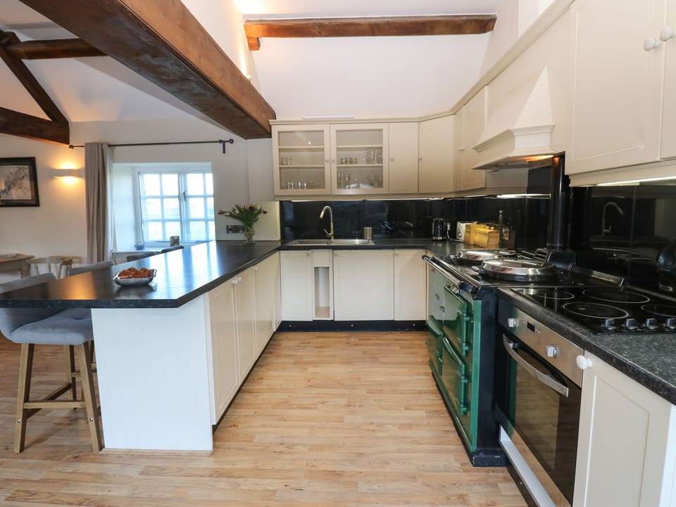 Fridge, dishwasher, electric kettle, toaster