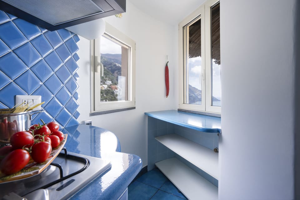 Apartment, Terrace, Sea View | Private kitchen | Full-size fridge, microwave, stovetop, cookware/dishes/utensils