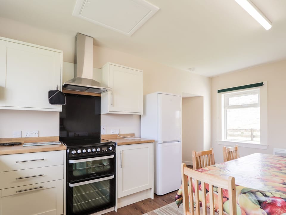 Fridge, dishwasher, electric kettle, toaster