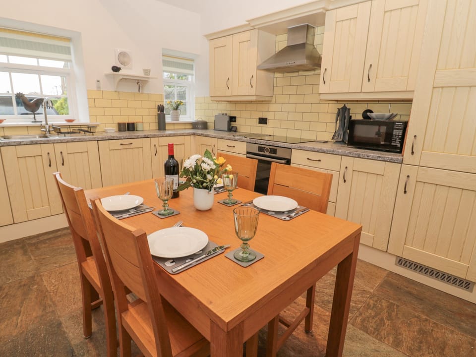 Fridge, dishwasher, electric kettle, toaster