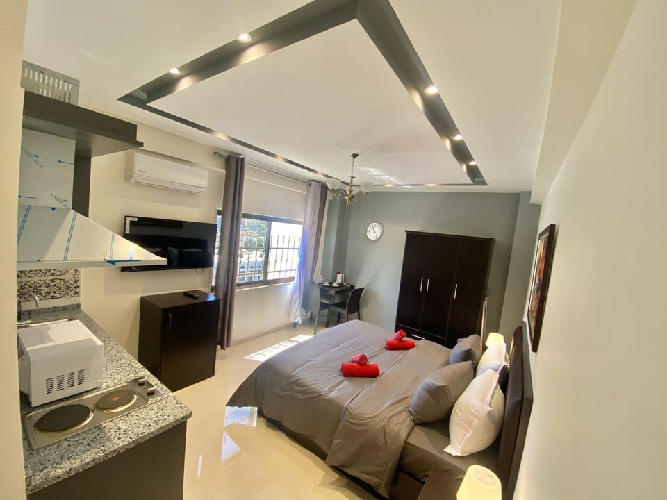Comfort Studio, 1 King Bed, Non Smoking, Mountain View - 47 - Studio No. 3 | Laptop workspace, soundproofing, iron/ironing board, cribs (free)