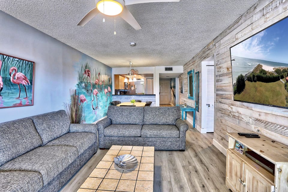 Condo, Multiple Beds (Land's End 11-202 Beach Front) | Living area | TV