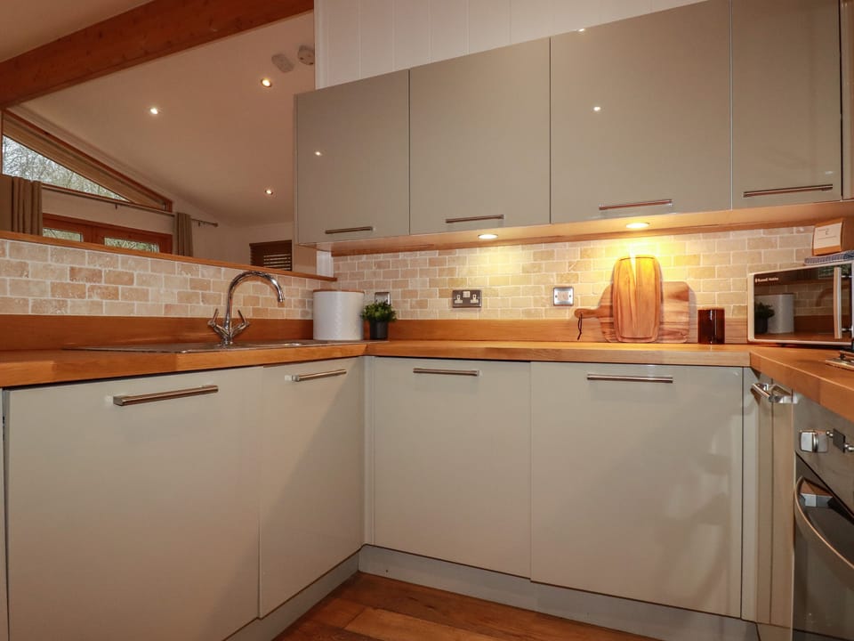Fridge, dishwasher, cookware/dishes/utensils