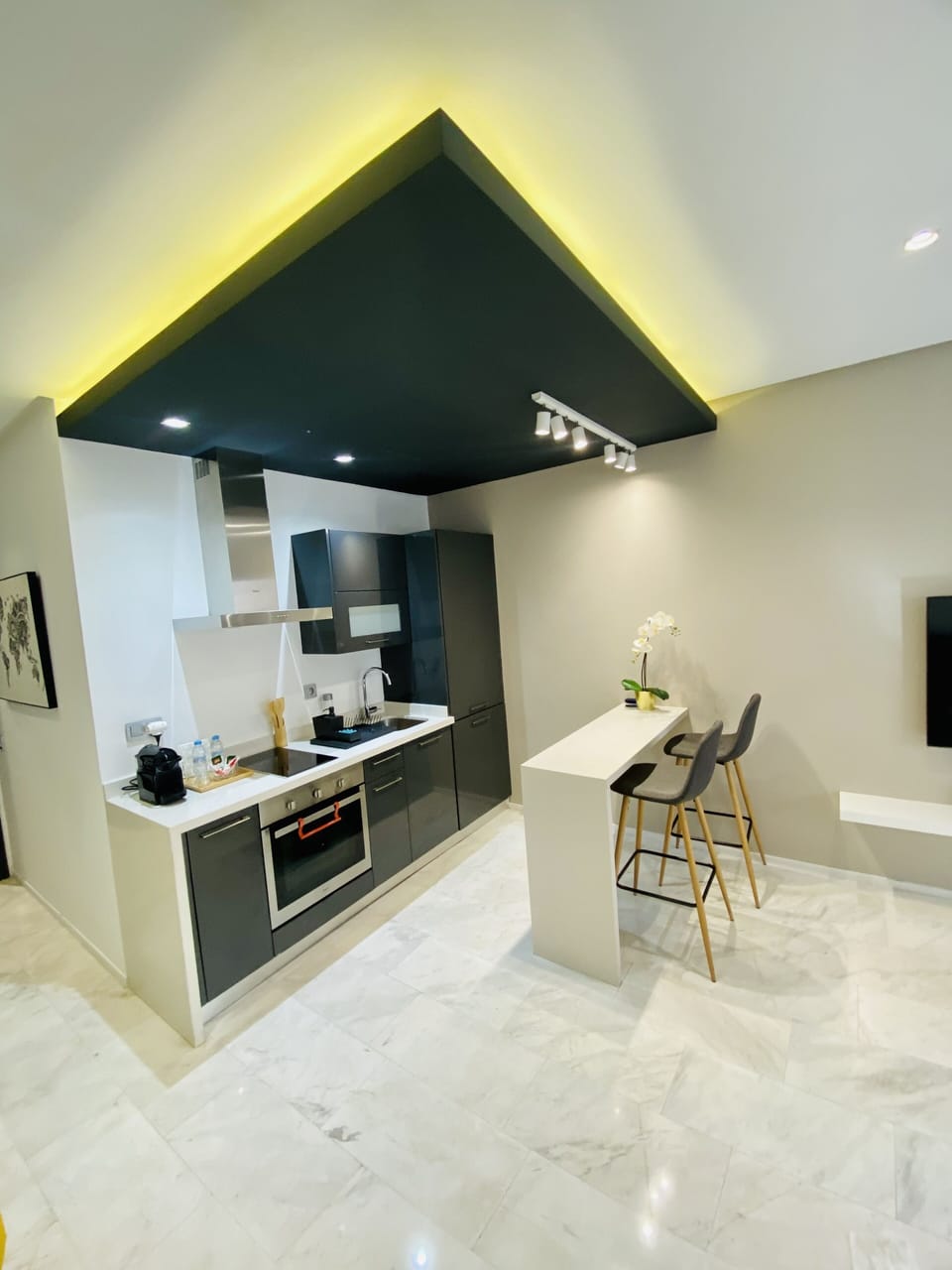 City Apartment | Private kitchen | Fridge, oven, stovetop, espresso maker