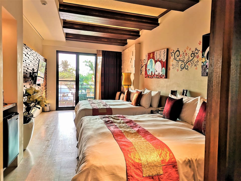 Standard Quadruple Room | Down comforters, in-room safe, desk, soundproofing