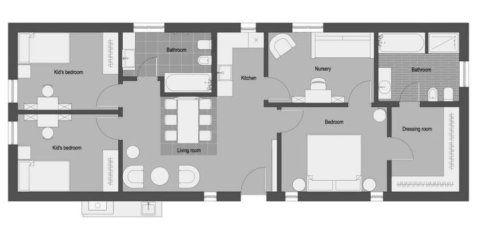Family Townhome, 4 Bedrooms, Garden View, Ground Floor | Floor plan