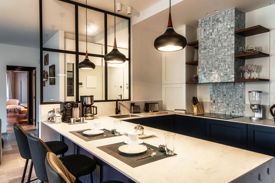 Apartment, Lake View | Private kitchen | Espresso maker, electric kettle