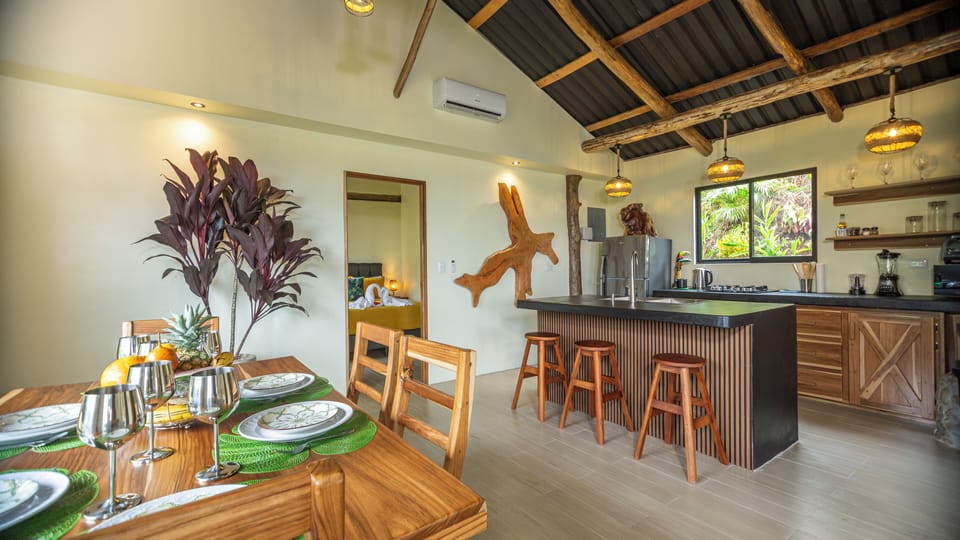 Family Cabin | Private kitchen | Full-size fridge, microwave, stovetop, coffee/tea maker