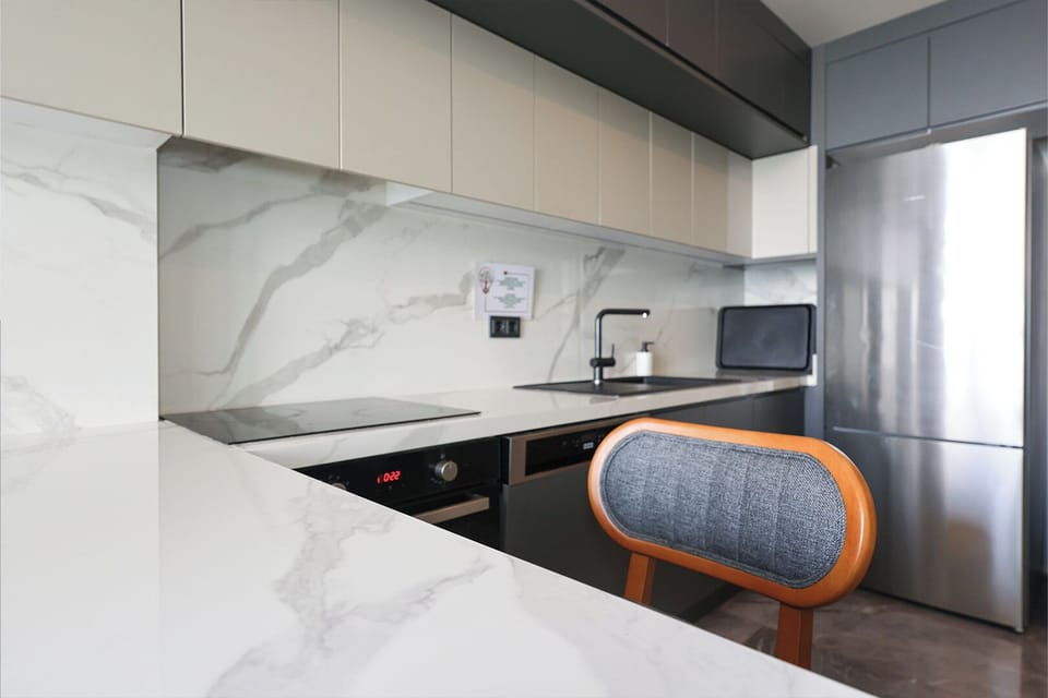 Family Condo | Premium bedding, desk, laptop workspace, blackout drapes