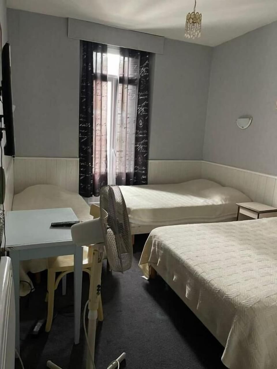 Blackout drapes, iron/ironing board, free WiFi