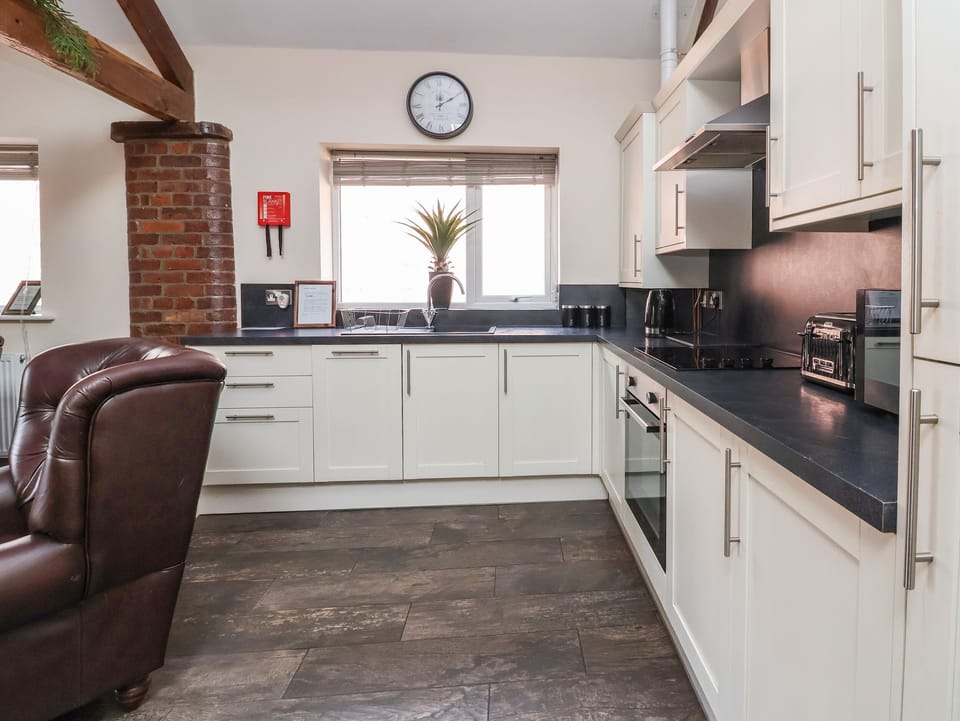 Fridge, dishwasher, electric kettle, toaster