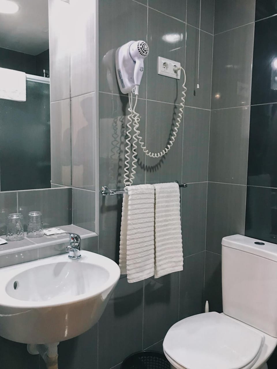 Free toiletries, hair dryer, towels