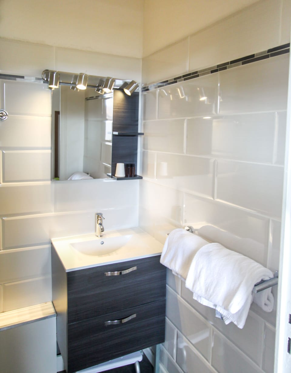 Double Room | Bathroom | Shower, free toiletries, towels, soap
