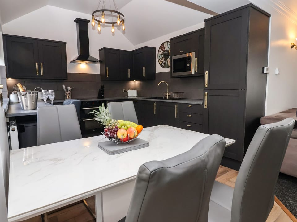 Fridge, dishwasher, electric kettle, toaster