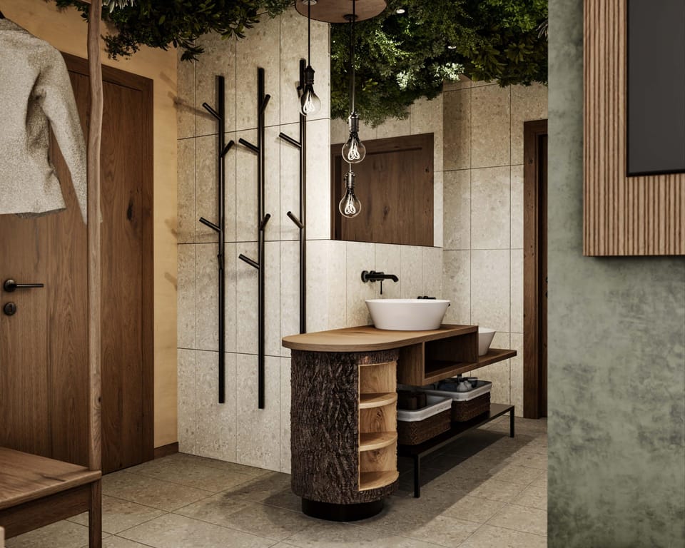 Deep soaking tub, rainfall showerhead, free toiletries, hair dryer