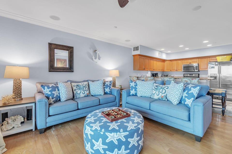 Condo, Multiple Beds (Oceanside 302) | Living area | TV