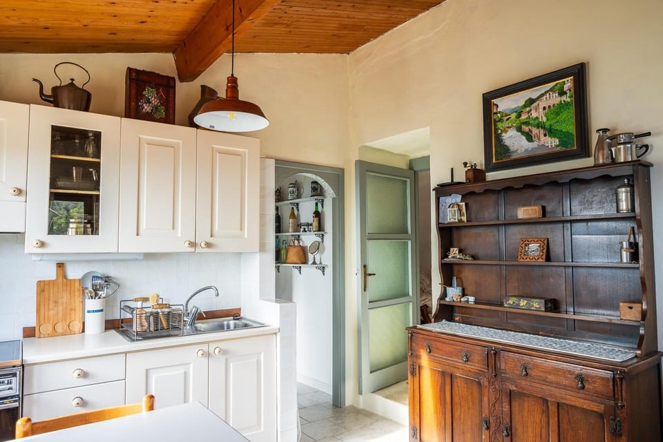 Fridge, oven, stovetop, electric kettle