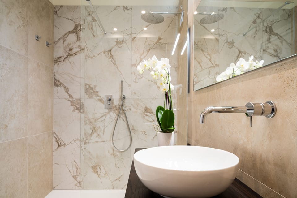 Deluxe Room | Bathroom | Shower, rainfall showerhead, free toiletries, hair dryer