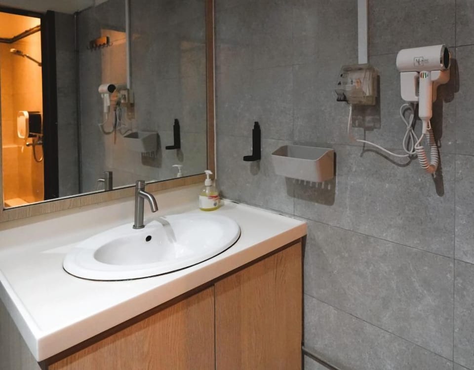Shower, rainfall showerhead, hair dryer, bidet