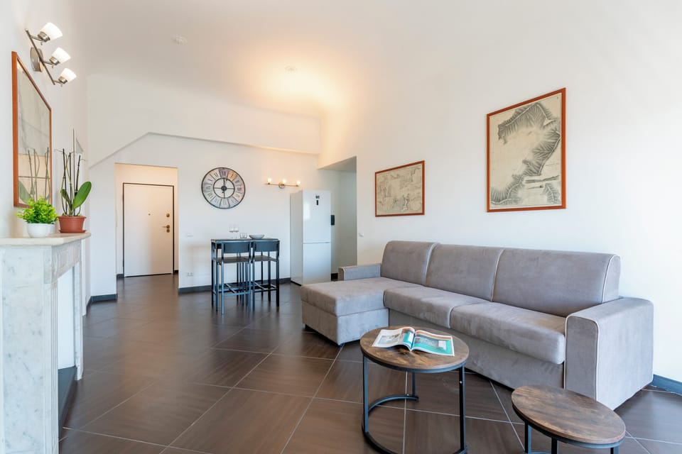 Standard Apartment, 1 Bedroom, Microwave, Sea Facing (Sea View Apartment Next To Acquarium) | Living area | Flat-screen TV