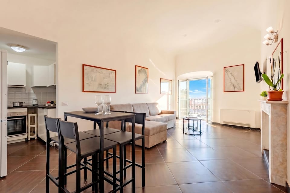 Standard Apartment, 1 Bedroom, Microwave, Sea Facing (Sea View Apartment Next To Acquarium) | Living area | Flat-screen TV