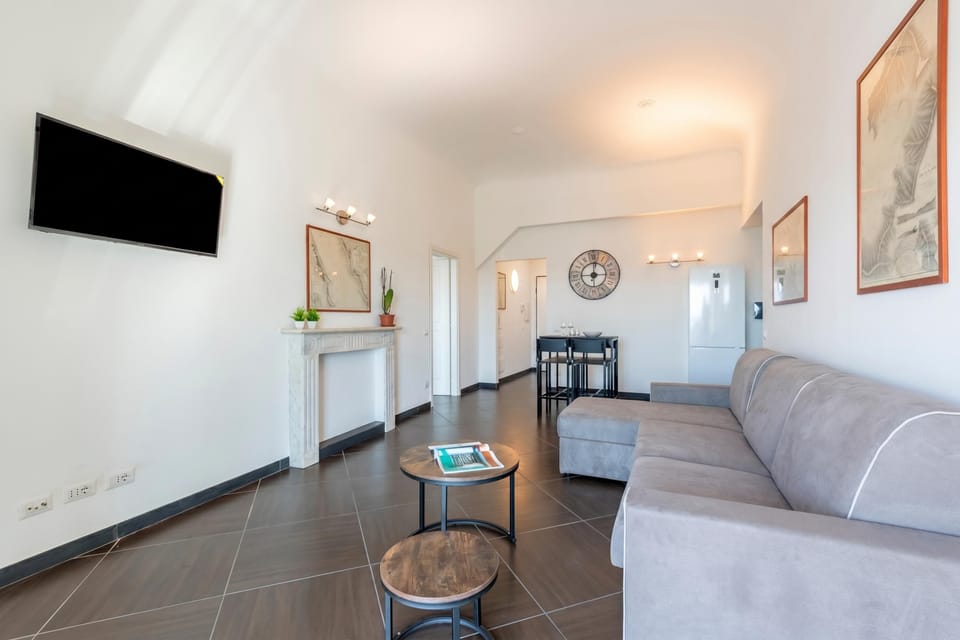 Standard Apartment, 1 Bedroom, Microwave, Sea Facing (Sea View Apartment Next To Acquarium) | Living area | Flat-screen TV