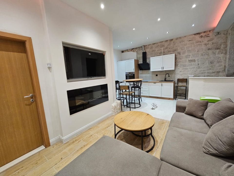 Apartment | Living area | Fireplace