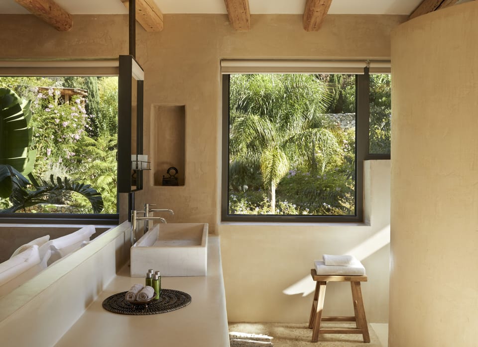Superior Raw Retreat Side Sea View | Bathroom | Designer toiletries, hair dryer, bathrobes, slippers