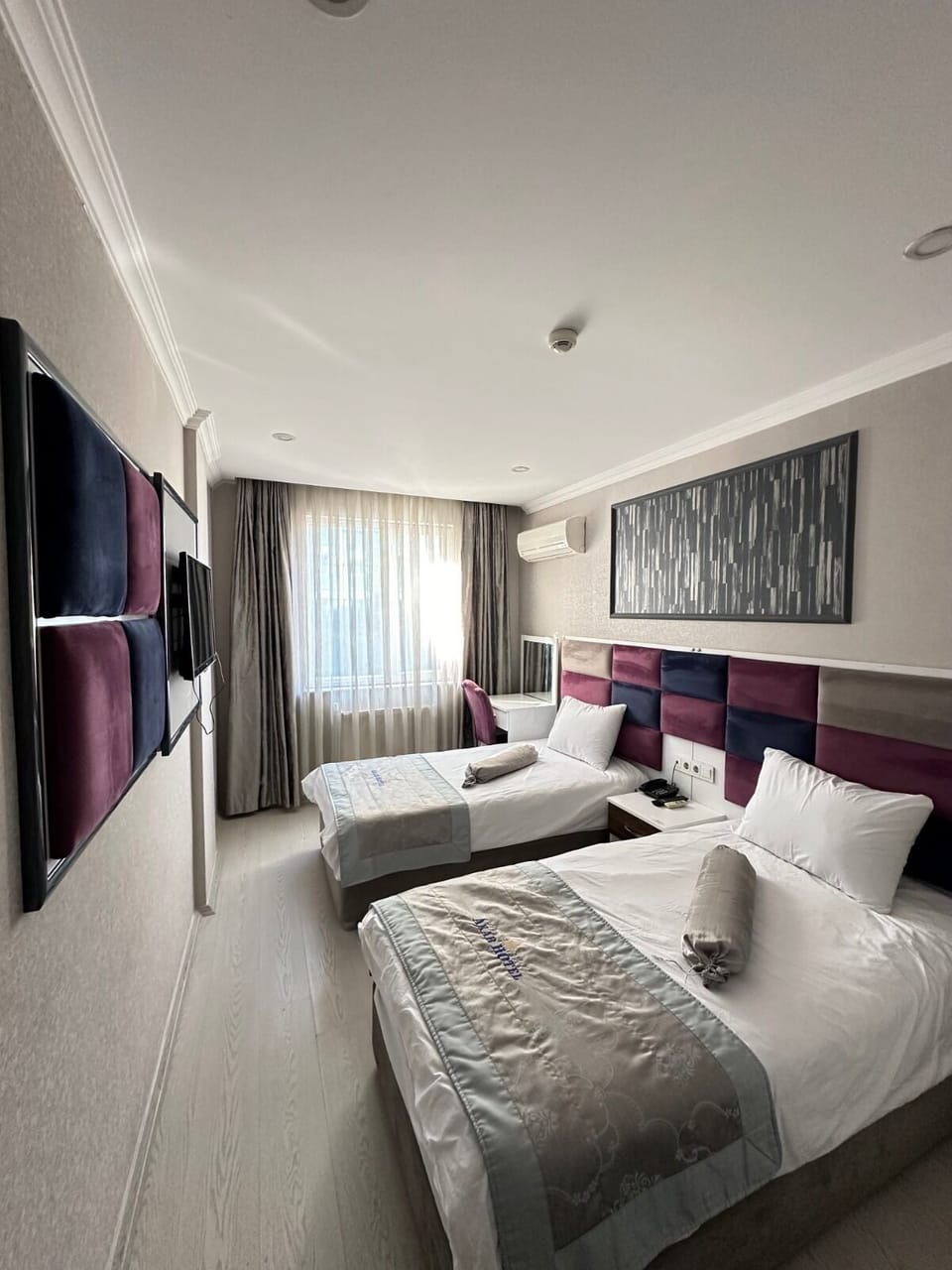 Standard Twin Room, City View | In-room safe, desk, laptop workspace, free WiFi