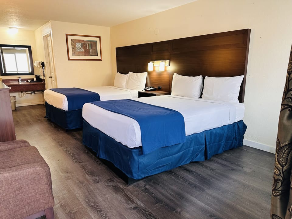 Standard Room, 2 Queen Beds, Non Smoking | Desk, iron/ironing board, free WiFi