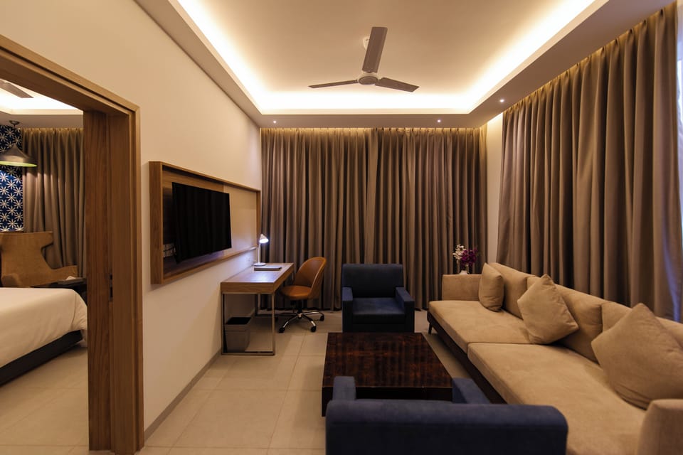 43-inch flat-screen TV with cable channels