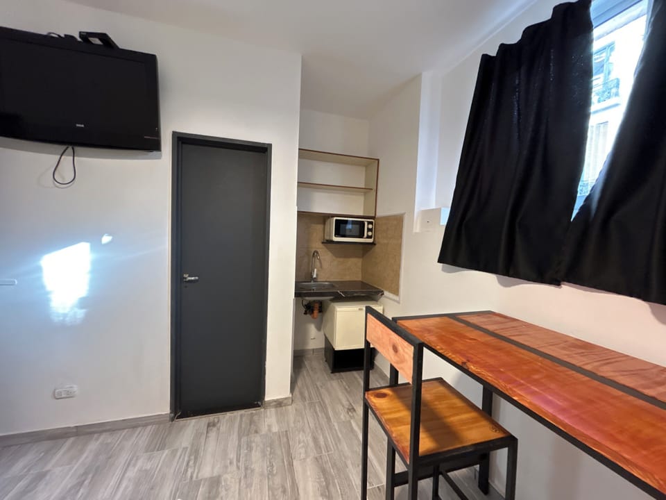 Standard Apartment, 1 Double Bed | Private kitchen | Full-size fridge, microwave, cookware/dishes/utensils