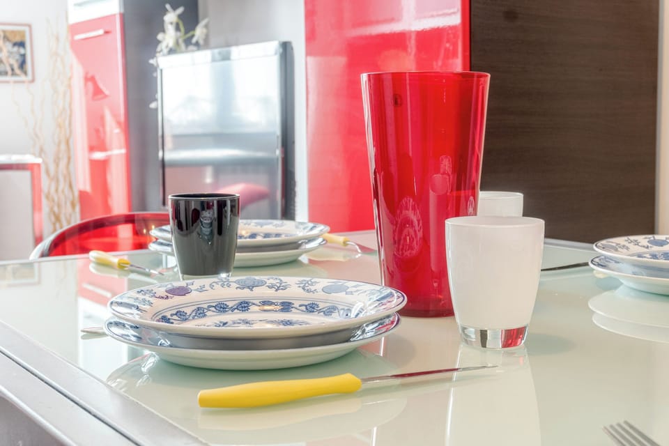 Premium Apartment | Private kitchen | Full-size fridge, microwave, stovetop, dishwasher