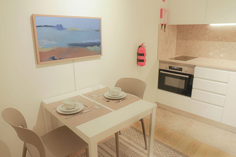 Superior Apartment, City View | Private kitchen | Espresso maker, mini-fridge, microwave, oven