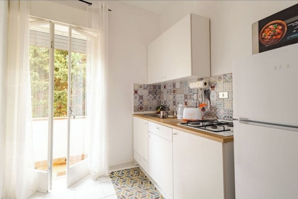 Apartment, Garden View | Private kitchen | Full-size fridge, stovetop, espresso maker, electric kettle