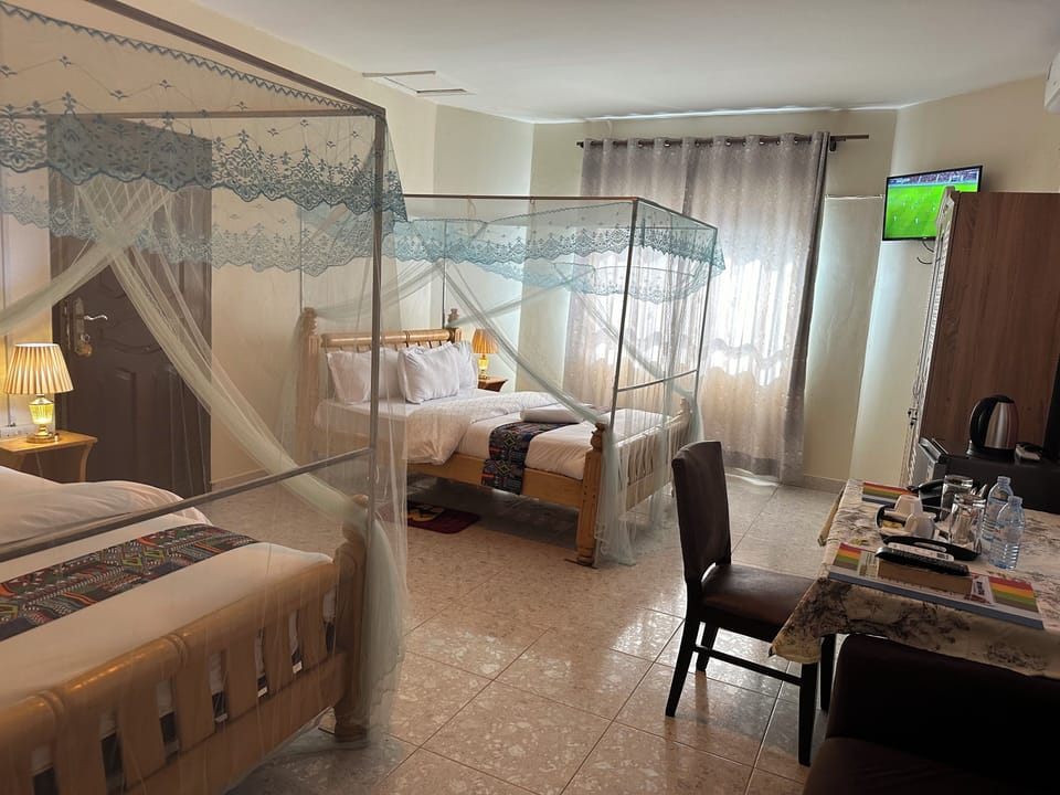 Premium bedding, desk, free WiFi, bed sheets
