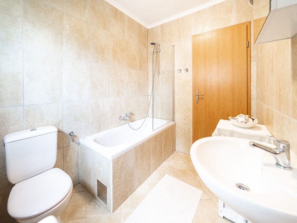 Villa (Two Bedroom Villa with Terrace and Sw) | Bathroom | Bathtub, towels