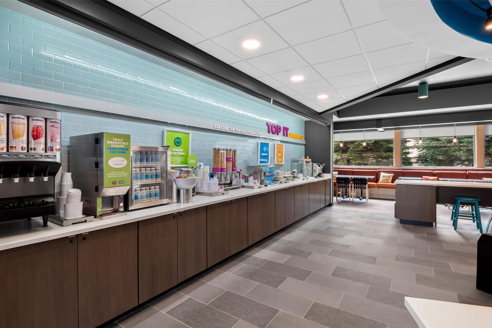 Free daily self-serve breakfast