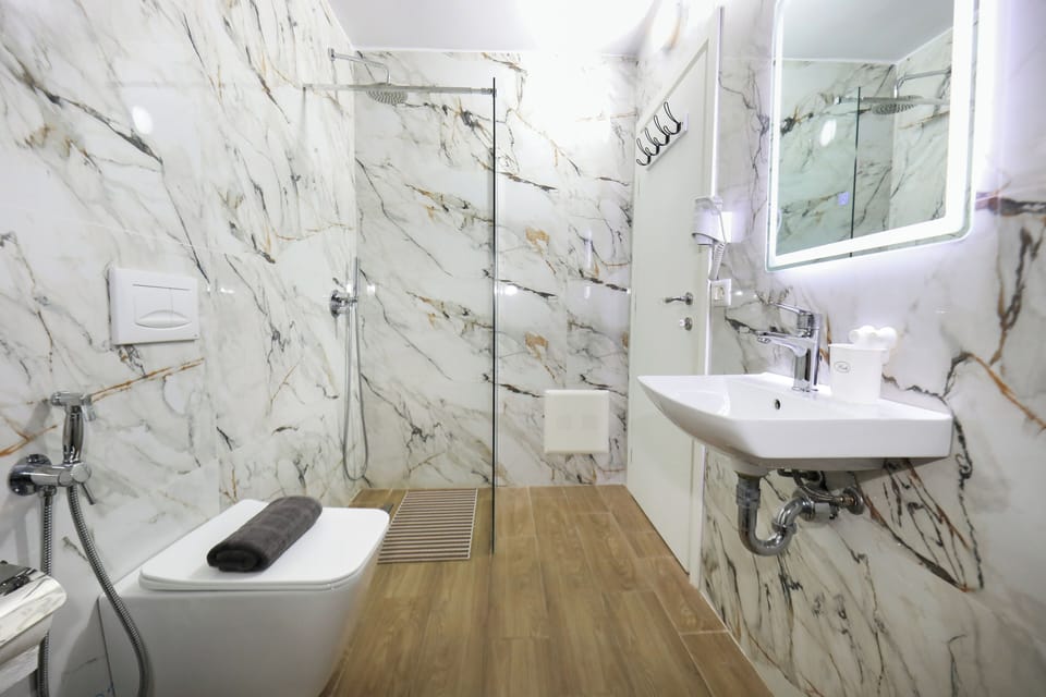 Deluxe Double Room | Bathroom | Free toiletries, hair dryer