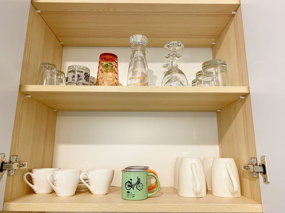 Luxury Apartment, City View | Private kitchen | Full-size fridge, microwave, oven, stovetop