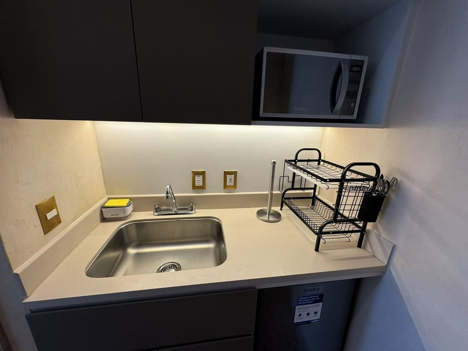 Superior Studio | Private kitchen | Fridge, microwave, toaster, blender