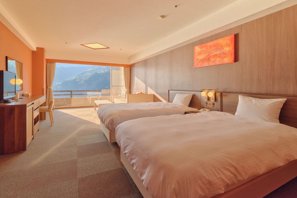 Main Building Ocean View Twin Room, Non-Smoking | In-room safe, desk, blackout drapes, free WiFi
