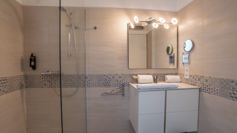 Free toiletries, hair dryer, towels, soap